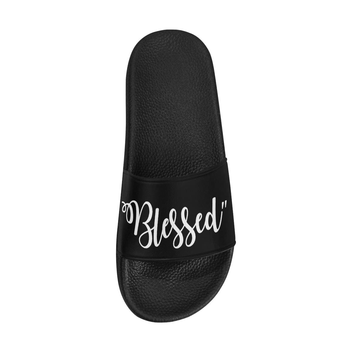 Womens Slides, Flip Flop Sandals, Blessed Print-4