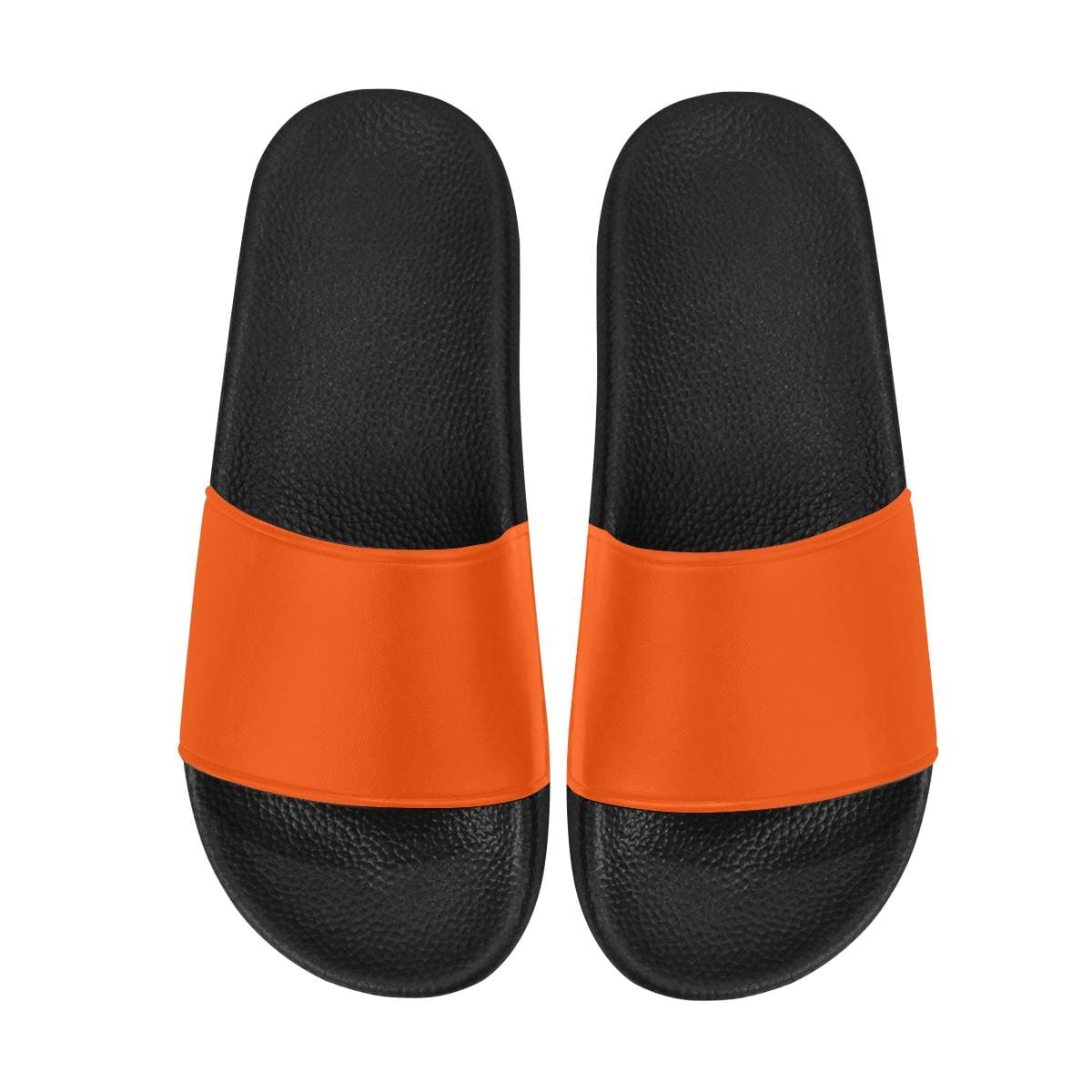 Womens Slides, Flip Flop Sandals, Bright Orange-2