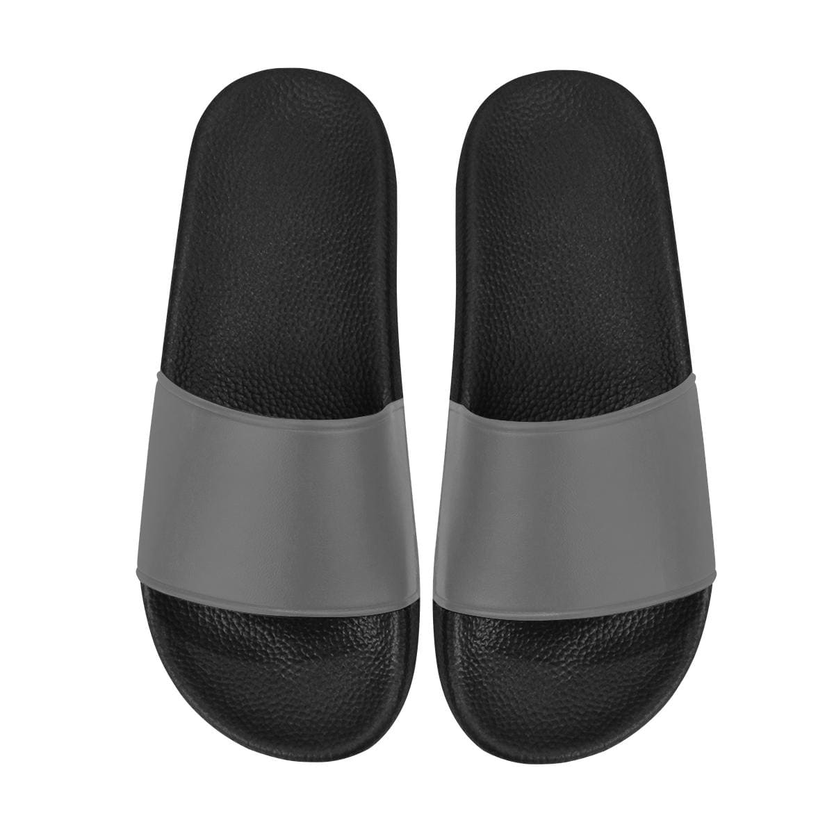 Womens Slides, Flip Flop Sandals, Dark Gray-2