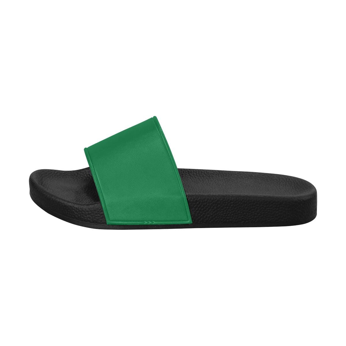 Womens Slides, Flip Flop Sandals, Dark Green-1