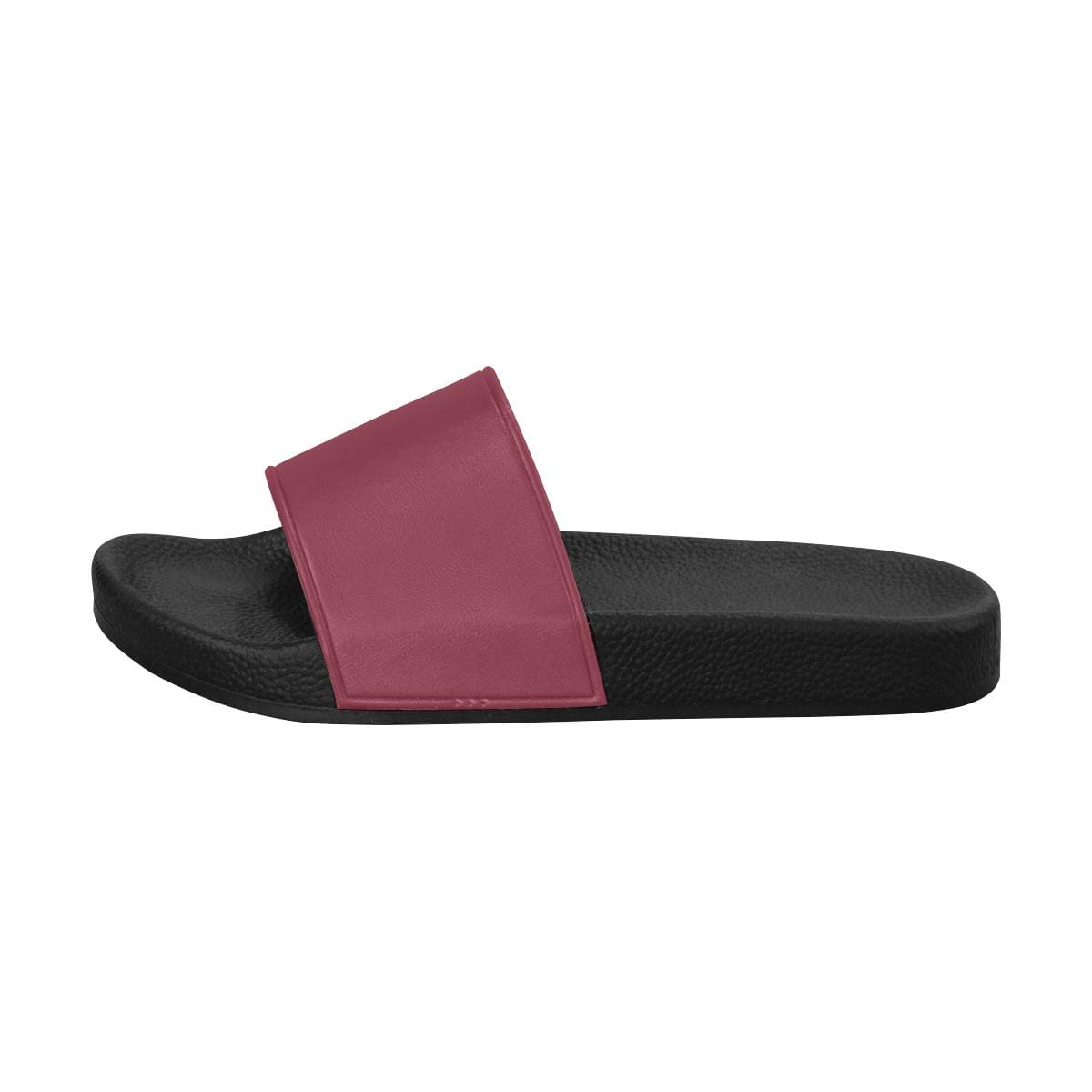 Womens Slides, Flip Flop Sandals, Dark Red-1