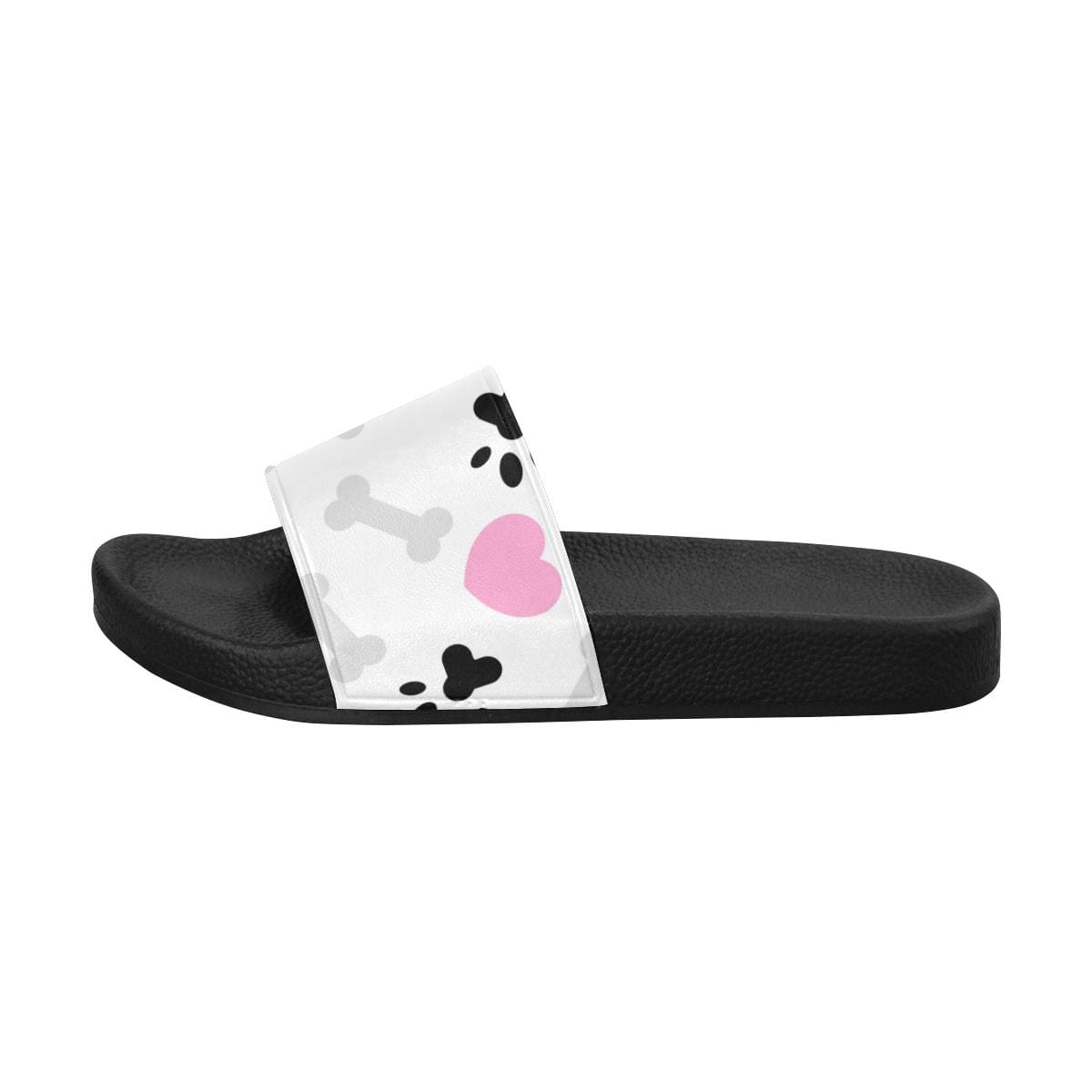 Womens Slides, Flip Flop Sandals, Doggie Love Paw Print-1