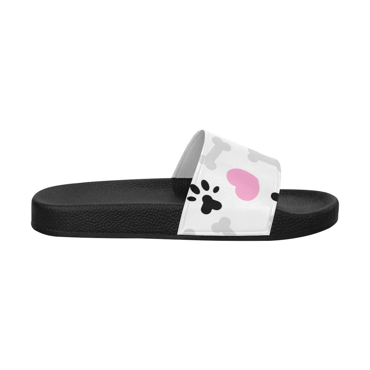 Womens Slides, Flip Flop Sandals, Doggie Love Paw Print-0