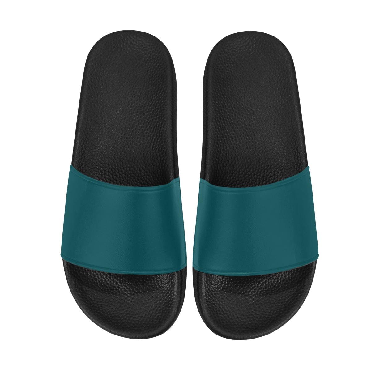 Womens Slides, Flip Flop Sandals, Forest Green-2