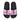 Womens Slides, Flip Flop Sandals, Pink Grid Print-2