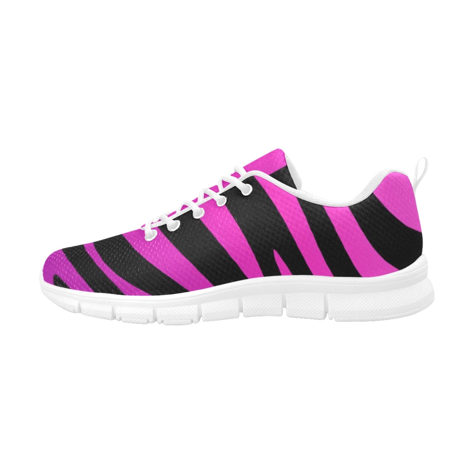 Womens Sneakers, Black Strip And Purple Running Shoes-1