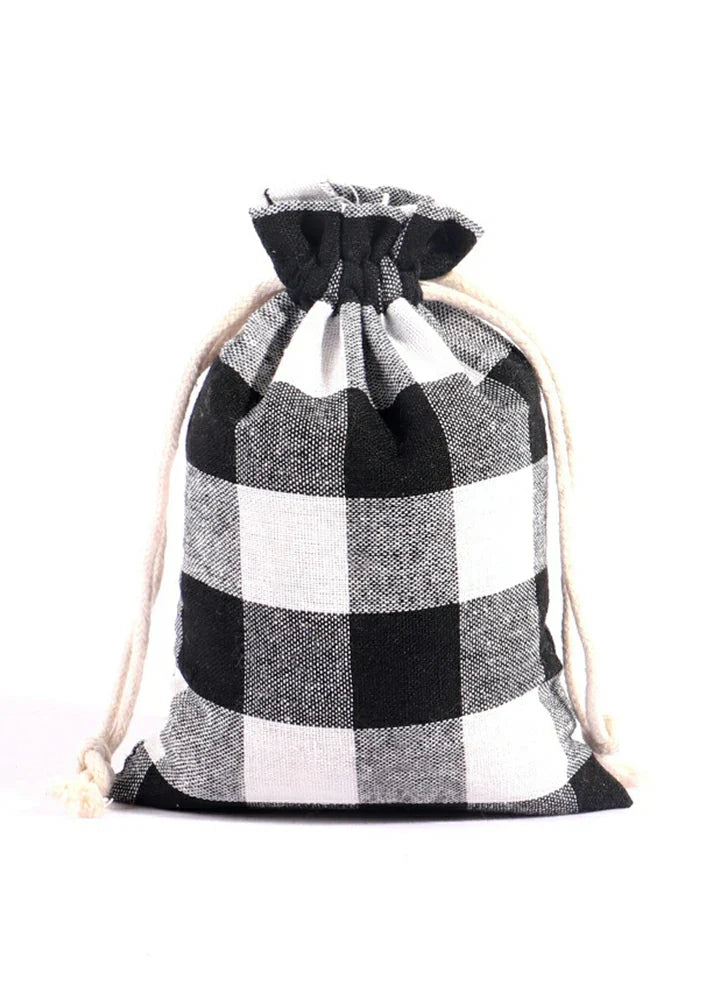 8 Pieces Plaid Cotton Candy Bag-5