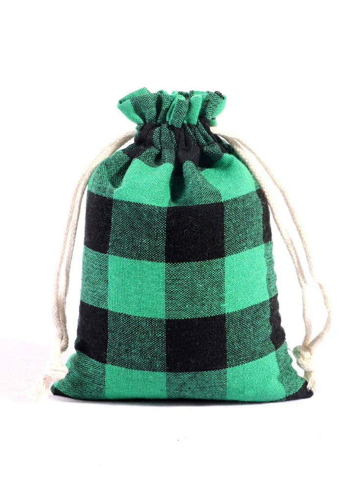 8 Pieces Plaid Cotton Candy Bag-4