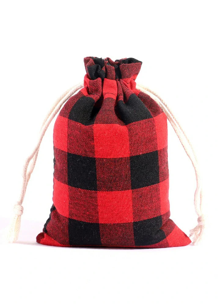 8 Pieces Plaid Cotton Candy Bag-6