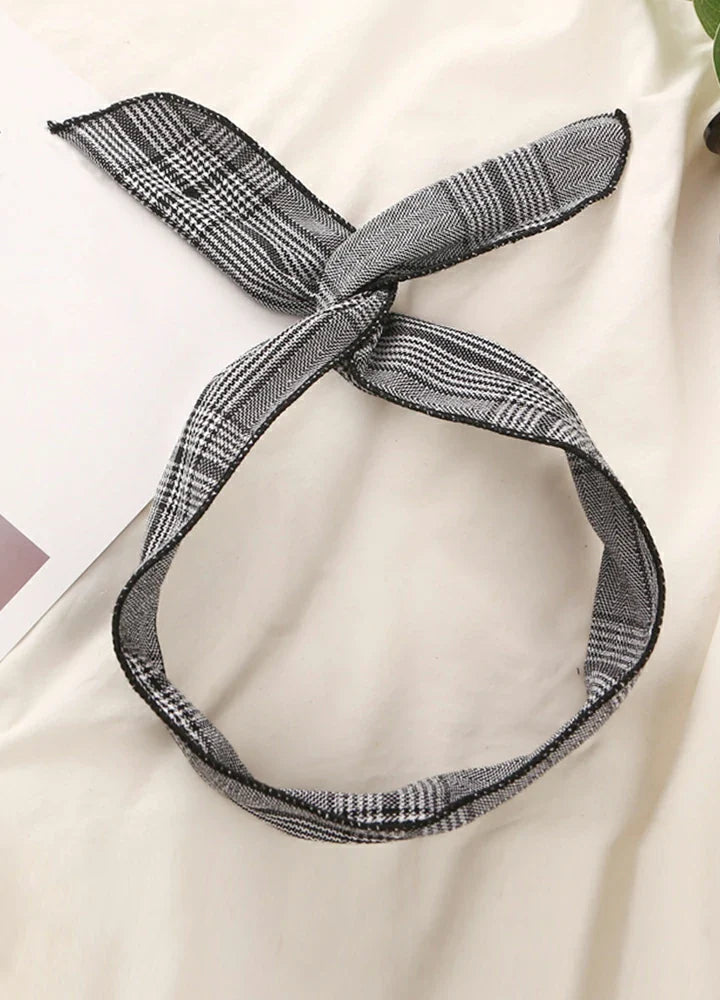 Women‘s Plaid Headband-1