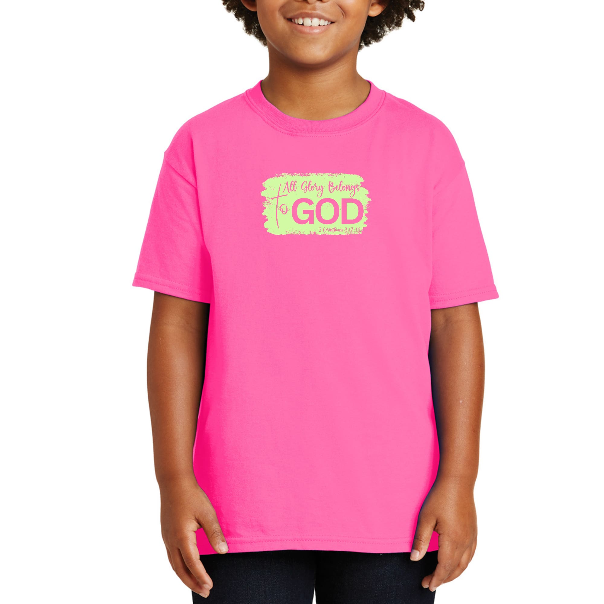 Youth Short Sleeve Graphic T-shirt, All Glory Belongs to God-6