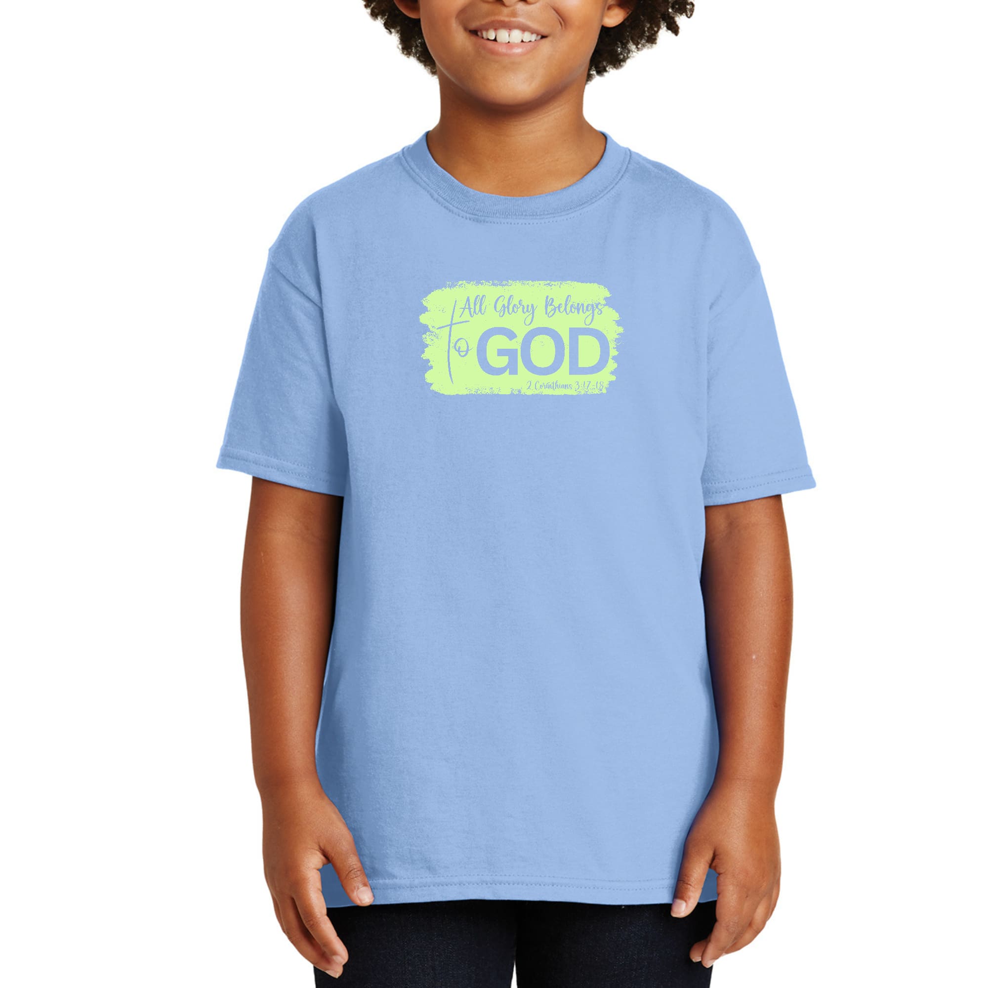 Youth Short Sleeve Graphic T-shirt, All Glory Belongs to God-7