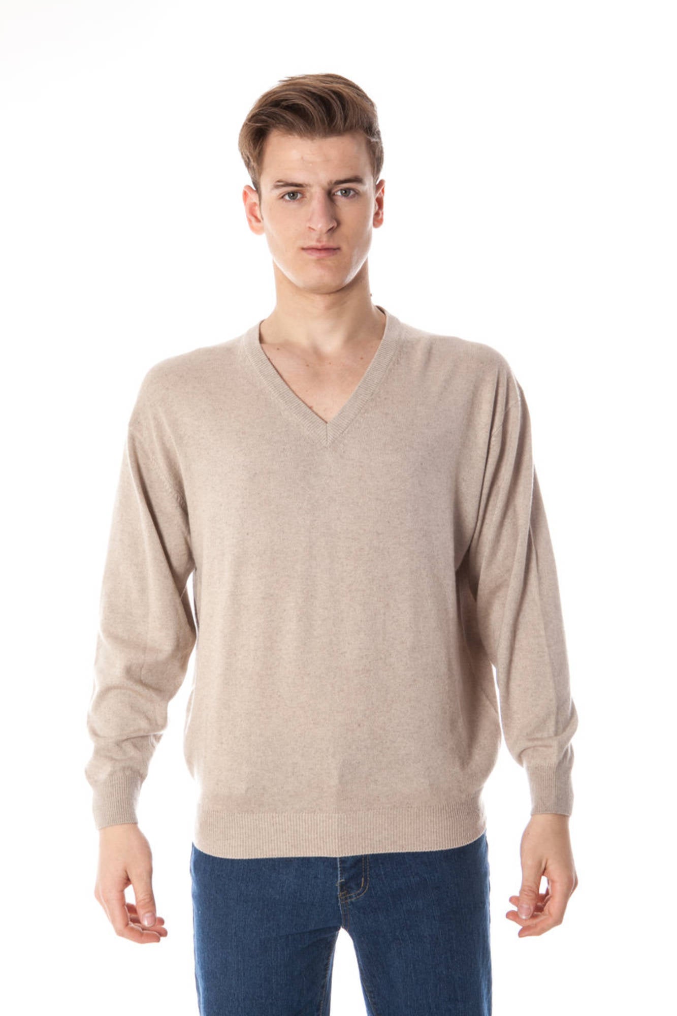 YUKO BEIGE MEN'S SWEATER-0