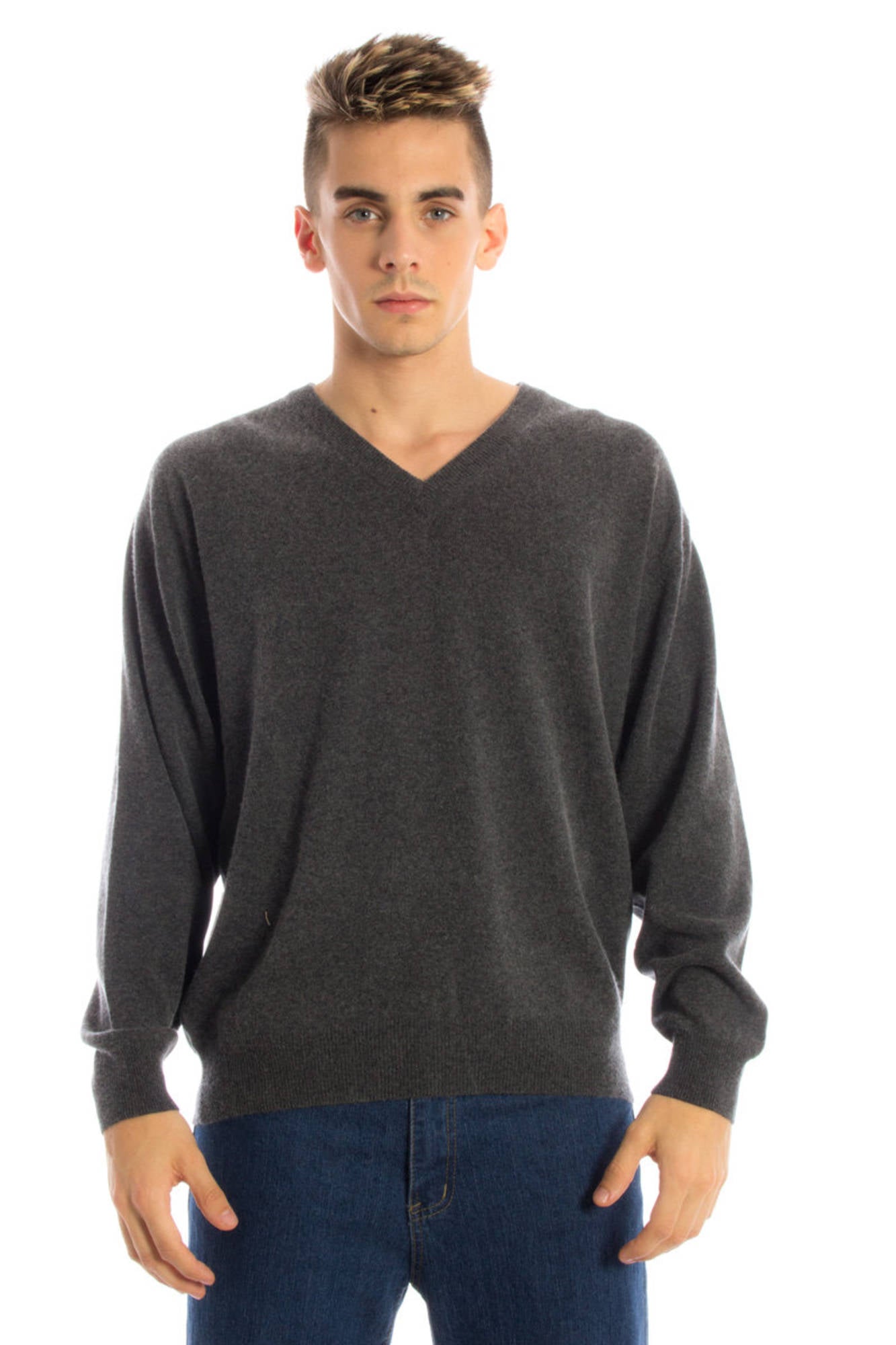 YUKO MEN'S GRAY SWEATER-0