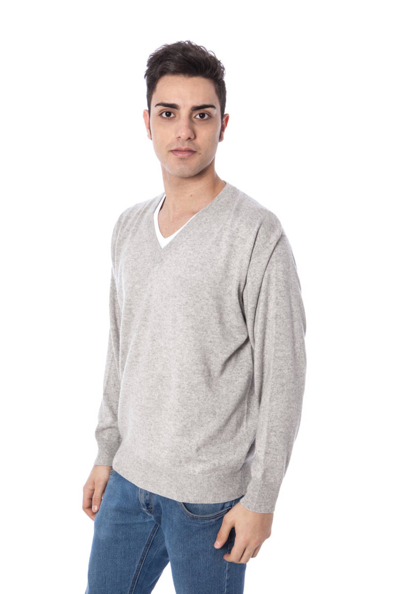 YUKO MEN'S GRAY SWEATER-1