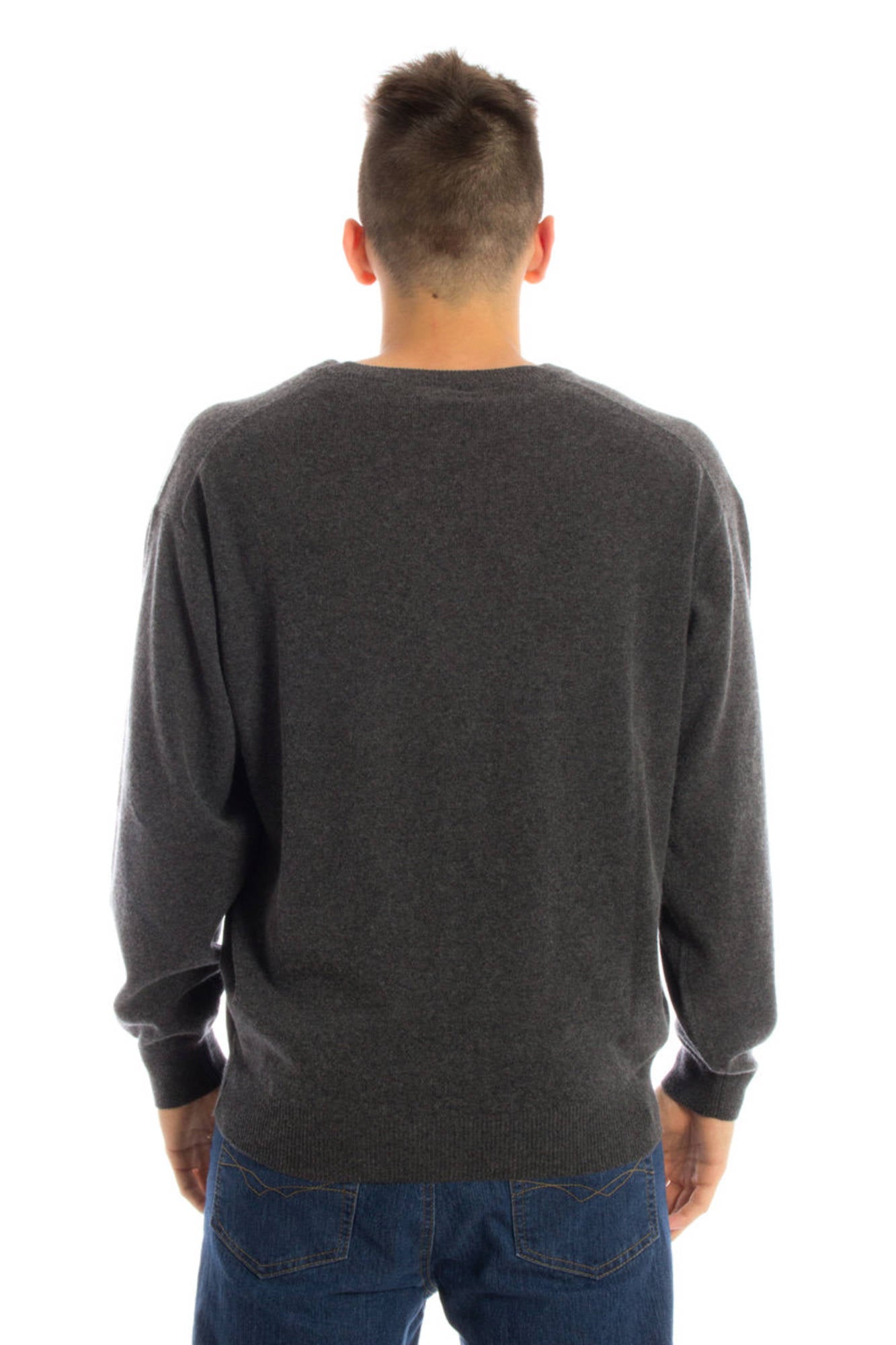 YUKO MEN'S GRAY SWEATER-1