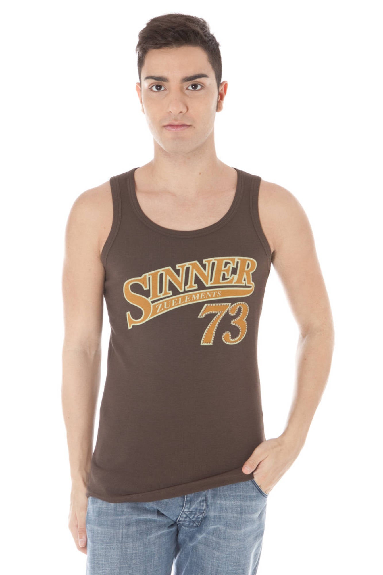 ZUELEMENTS BROWN MEN'S TANK-0