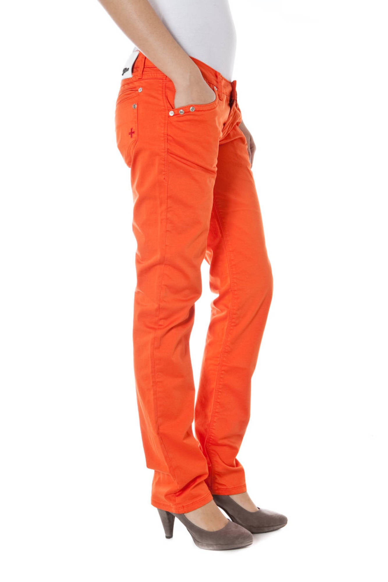 ZUELEMENTS WOMEN'S ORANGE TROUSERS-2