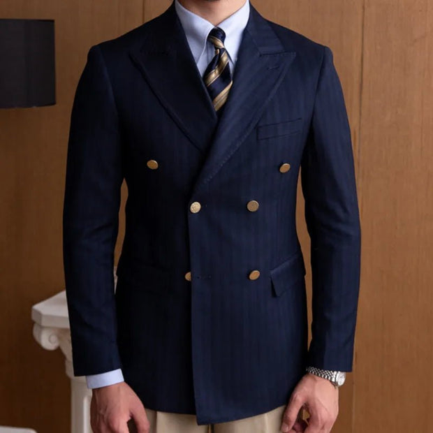 2023 Spring Business Casual Suit Blazer Coat Uniform Men Streetwear Suit Jacket Outerwear Clothing Men Double Breasted Blazer - Street Rider Apparel