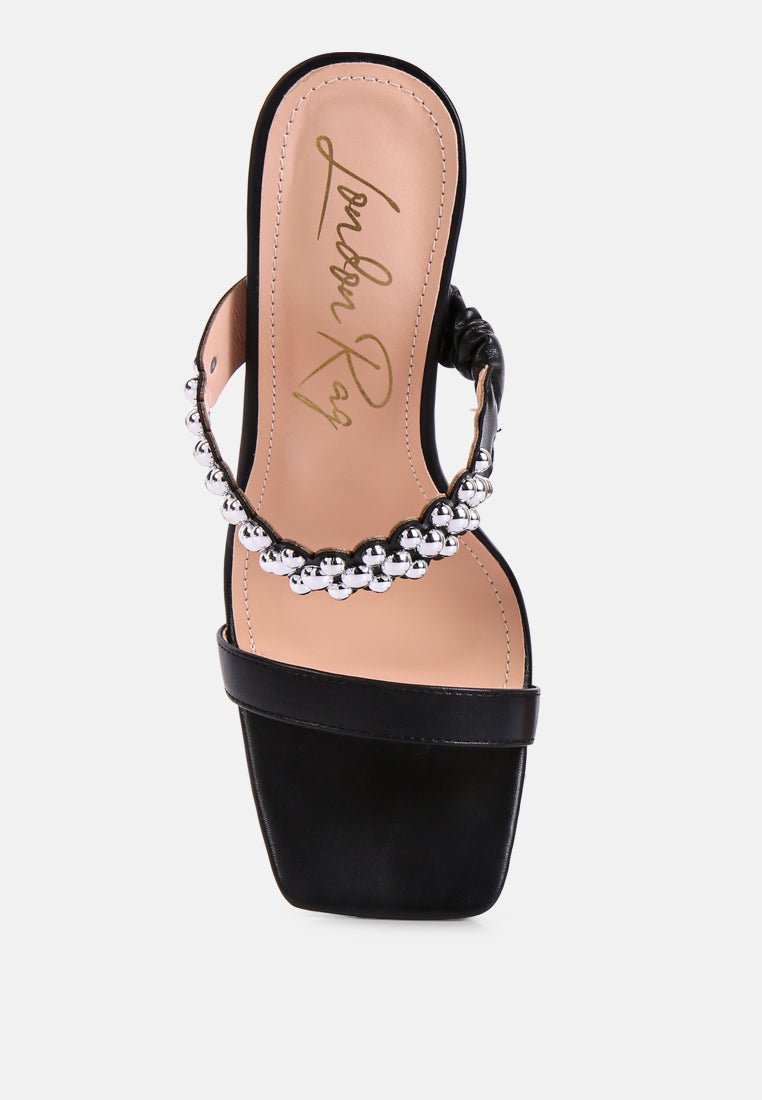 bandy stieletto heel metal stud sandals - Street Rider Apparel