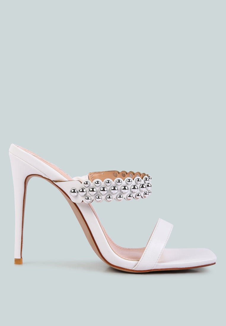 bandy stieletto heel metal stud sandals - Street Rider Apparel