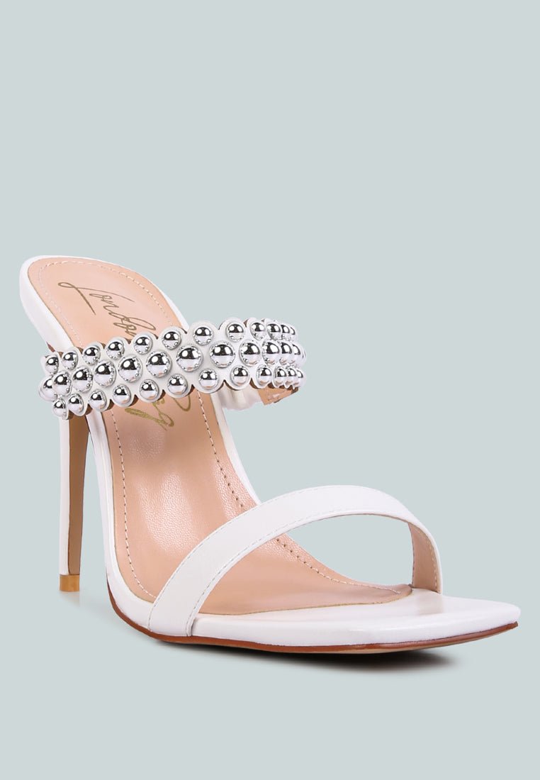 bandy stieletto heel metal stud sandals - Street Rider Apparel