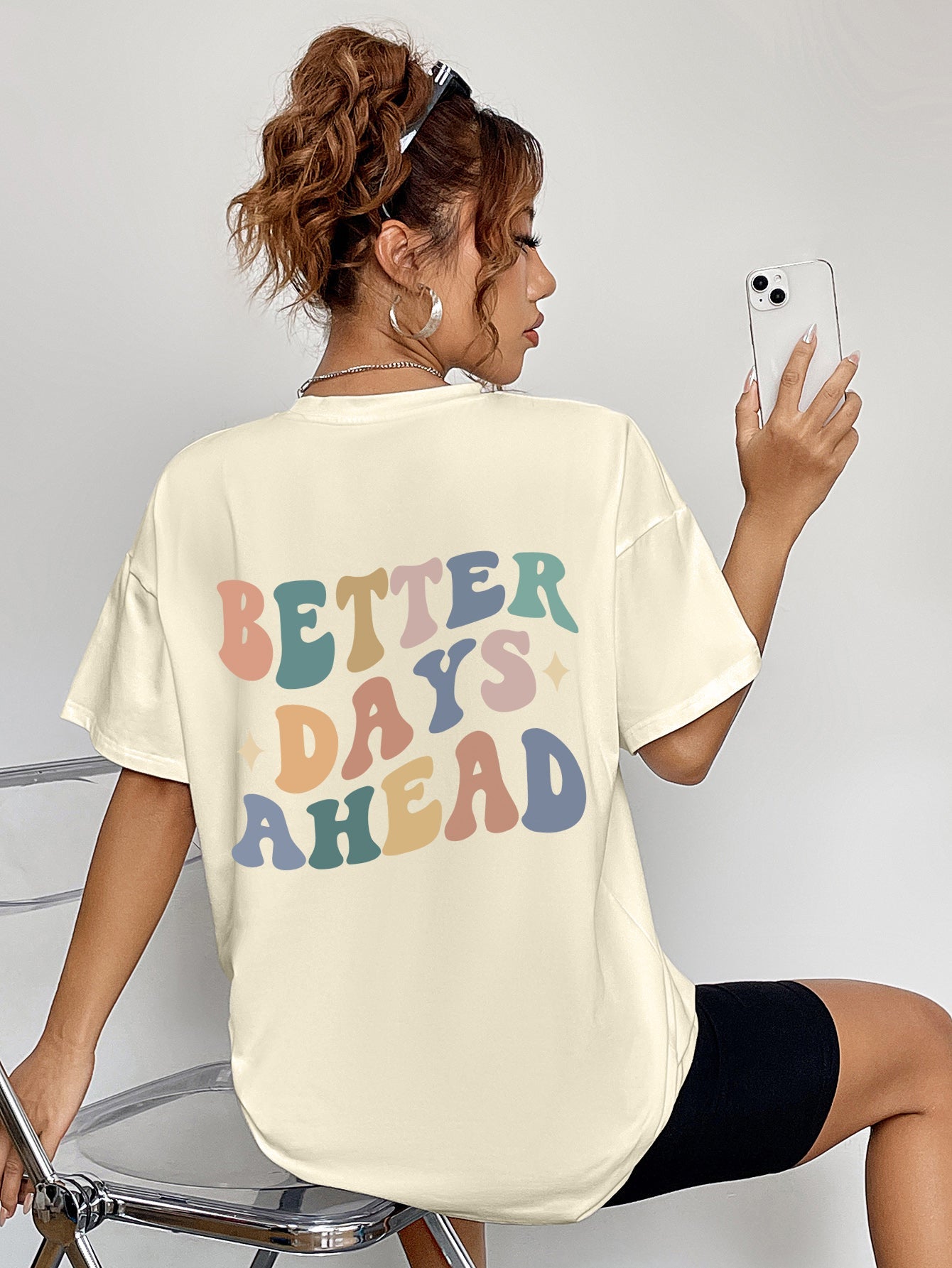 BETTER DAYS AHEAD Round Neck T-Shirt - Street Rider Apparel