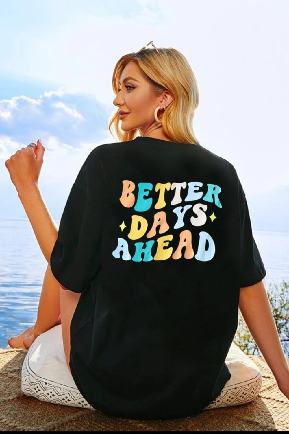 BETTER DAYS AHEAD Round Neck T-Shirt - Street Rider Apparel