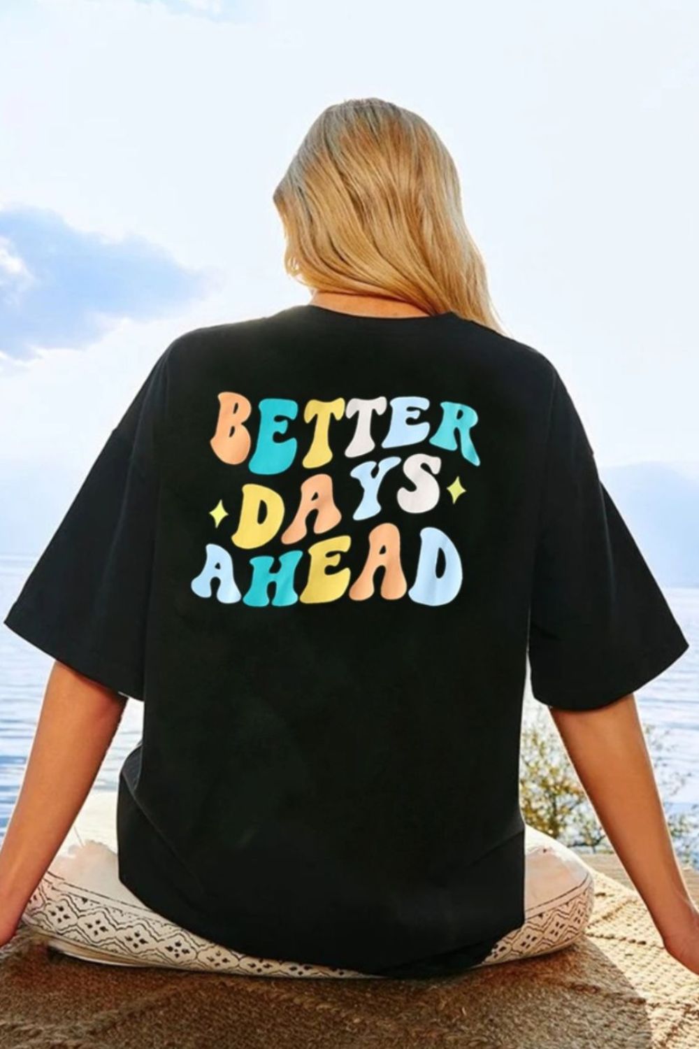 BETTER DAYS AHEAD Round Neck T-Shirt - Street Rider Apparel