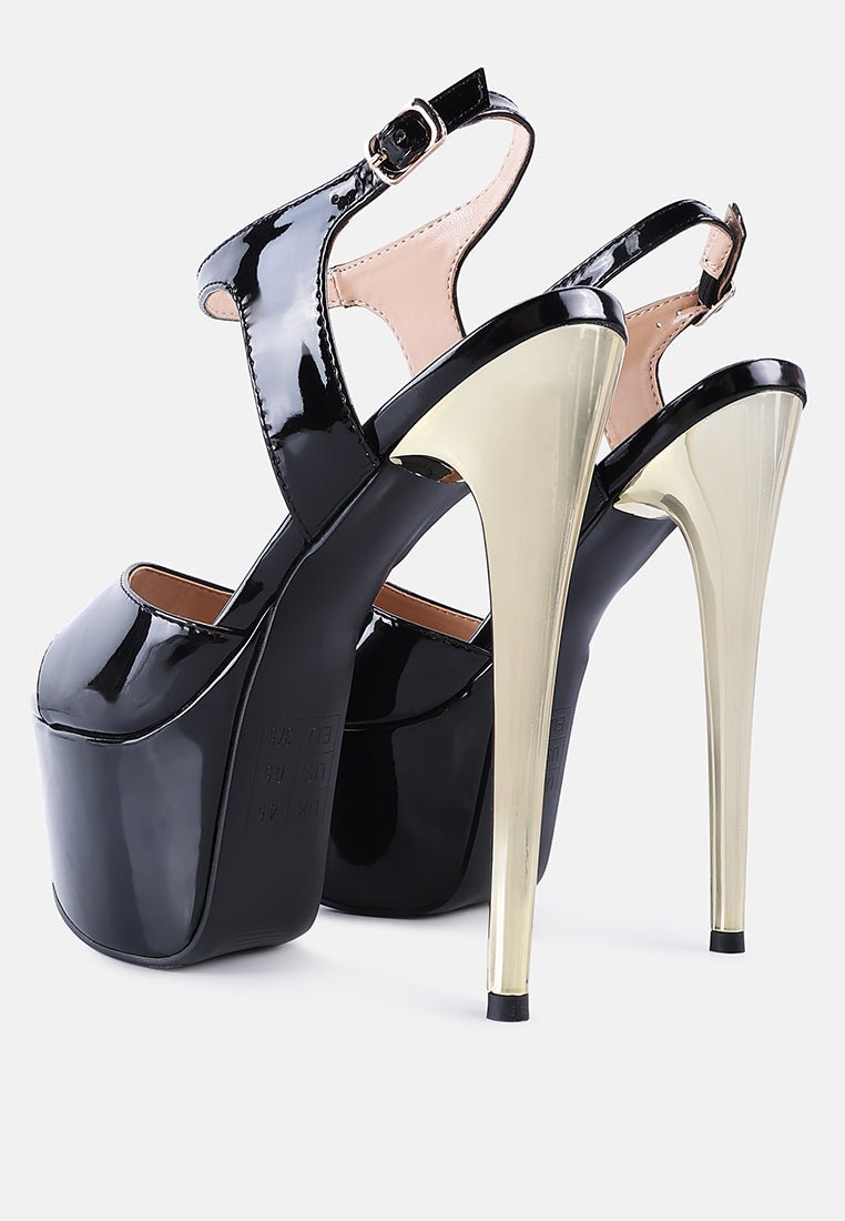 bewitch ultra high heeled ankle strap sandals - Street Rider Apparel