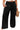 Black Shirred High Waist Plus Size Wide Leg Pants - Street Rider Apparel
