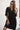 Black Split V Neck Short Sleeve Casual Tunic Dress - Street Rider Apparel