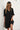 Black Split V Neck Short Sleeve Casual Tunic Dress - Street Rider Apparel