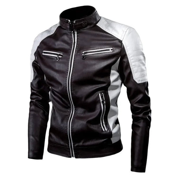 Classic Motorcycle Leather Jacket - Street Rider Apparel