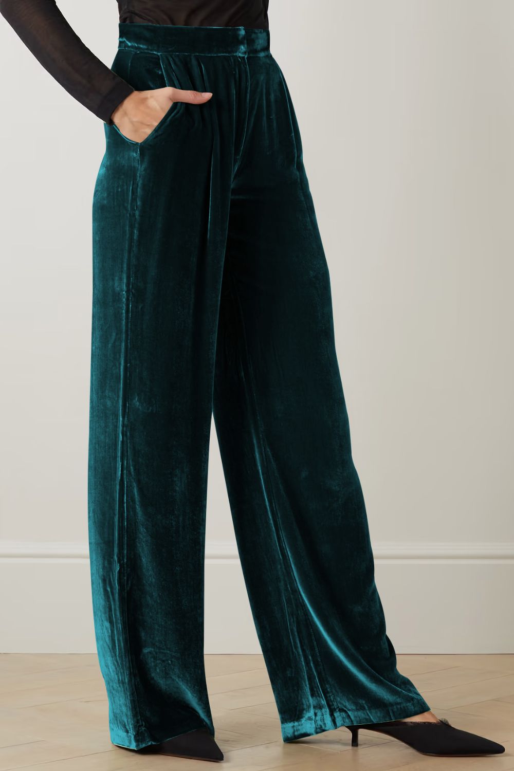 Double Take Loose Fit High Waist Long Pants with Pockets - Street Rider Apparel