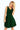 Flared dress - heart-shaped neckline - dark green - Street Rider Apparel