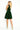 Flared dress - heart-shaped neckline - dark green - Street Rider Apparel