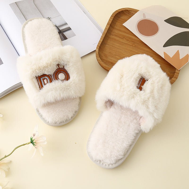 Fur Open Toe Slippers - Street Rider Apparel