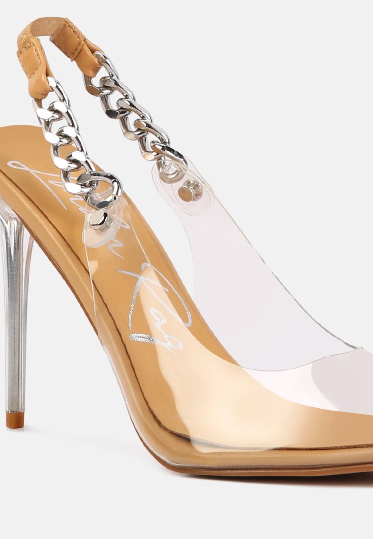 goddess metallic stiletto heel slingback sandals - Street Rider Apparel