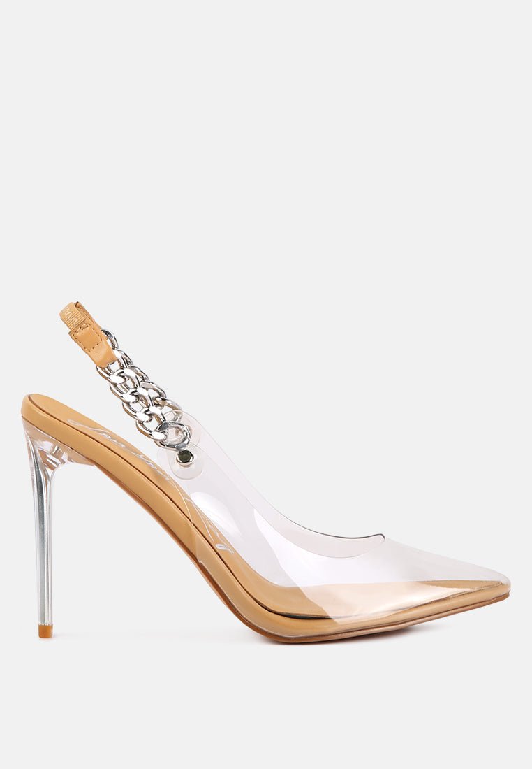 goddess metallic stiletto heel slingback sandals - Street Rider Apparel