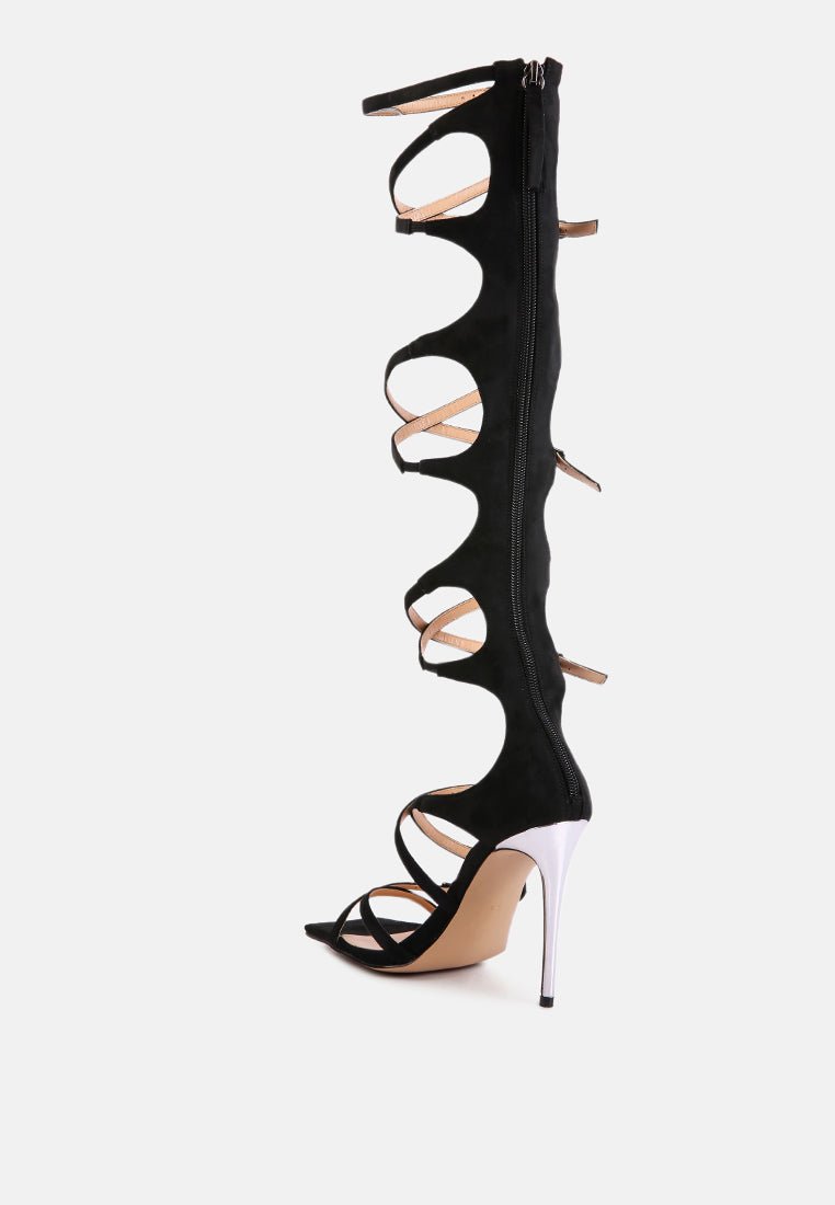 gossip dramatic strappy stiletto heels - Street Rider Apparel