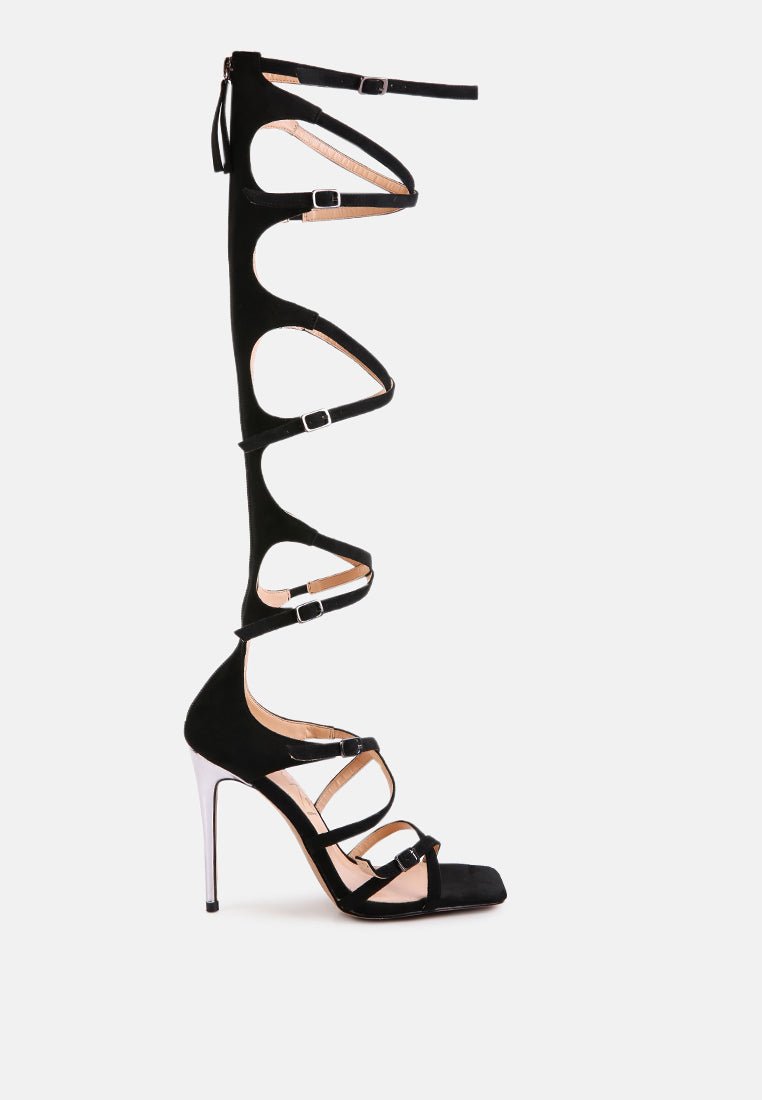 gossip dramatic strappy stiletto heels - Street Rider Apparel