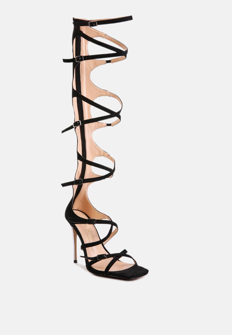 gossip dramatic strappy stiletto heels - Street Rider Apparel