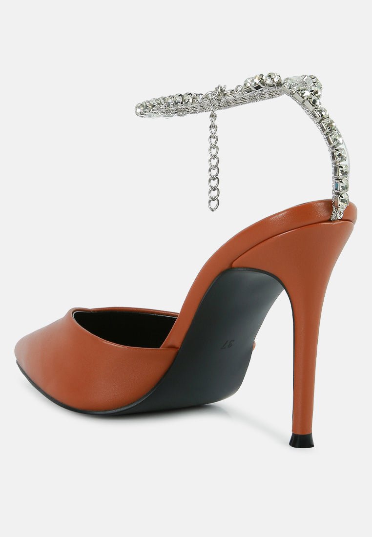 joyce diamante embellished stiletto mule sandals - Street Rider Apparel