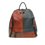 Leather Contrast Panel Comfortable Backpack - Street Rider Apparel