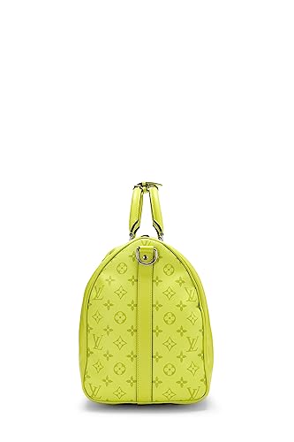 Louis Vuitton, Pre-Loved Yellow Taigarama Keepall Bandouliere 50, Yellow - Street Rider Apparel