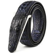 Luxury Leather Belt with Crocodile Head Buckle - Street Rider Apparel