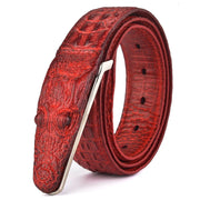 Luxury Leather Belt with Crocodile Head Buckle - Street Rider Apparel