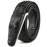 Luxury Leather Belt with Crocodile Head Buckle - Street Rider Apparel