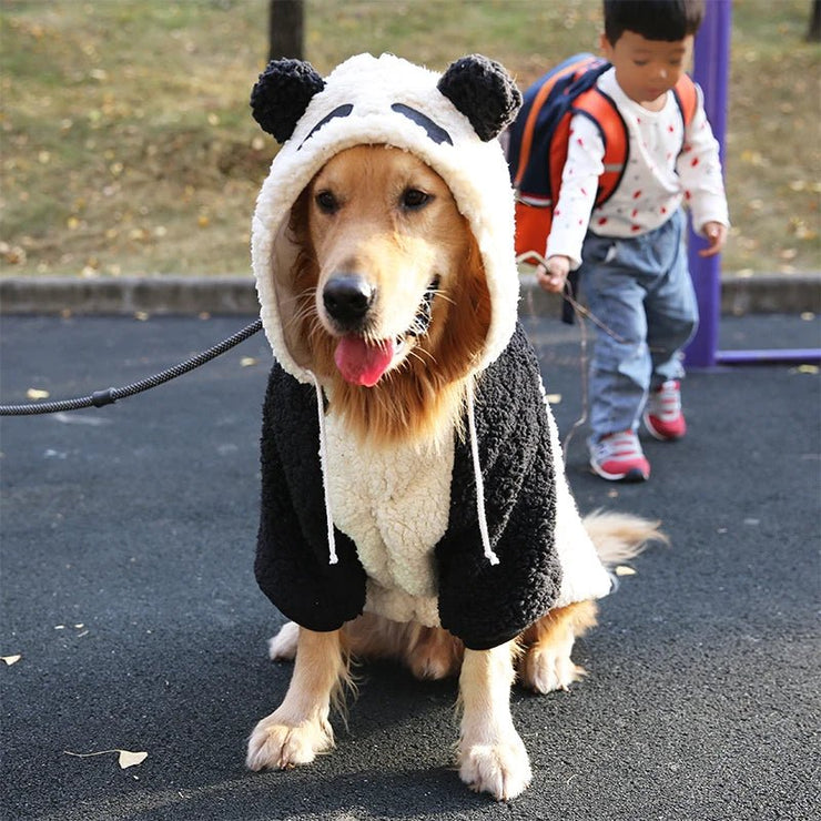 Medium Large Dog Clothes Warm Soft Winter Dog Costumes Pet Clothes Dog Autumn and Winter Coat Jacket Puppy Clothing Panda Tiger - Street Rider Apparel